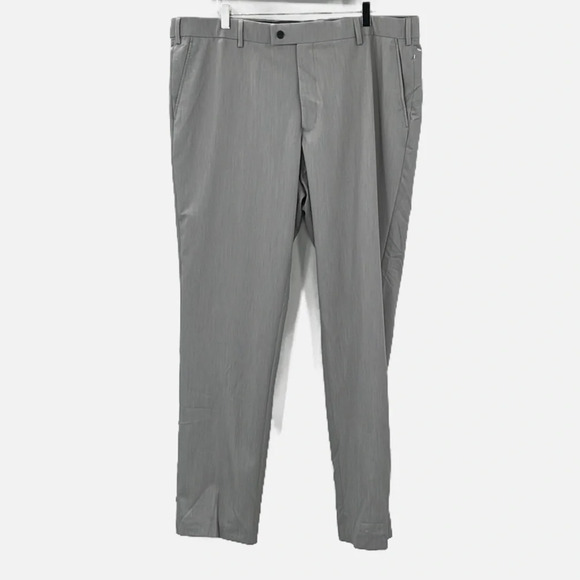 The Savile Row Hoxton Flat Front Suit Pants in Medium Gray - NWOT -Size 40 Waist - Picture 1 of 5